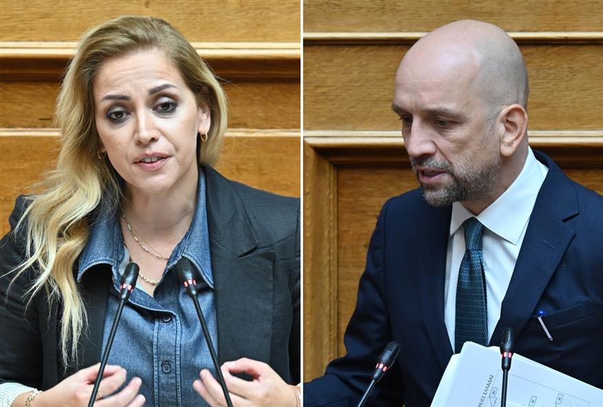 Ένταση στη Βουλή μεταξύ Ραλλίας Χρηστίδου και Κώστα Μπάρκα