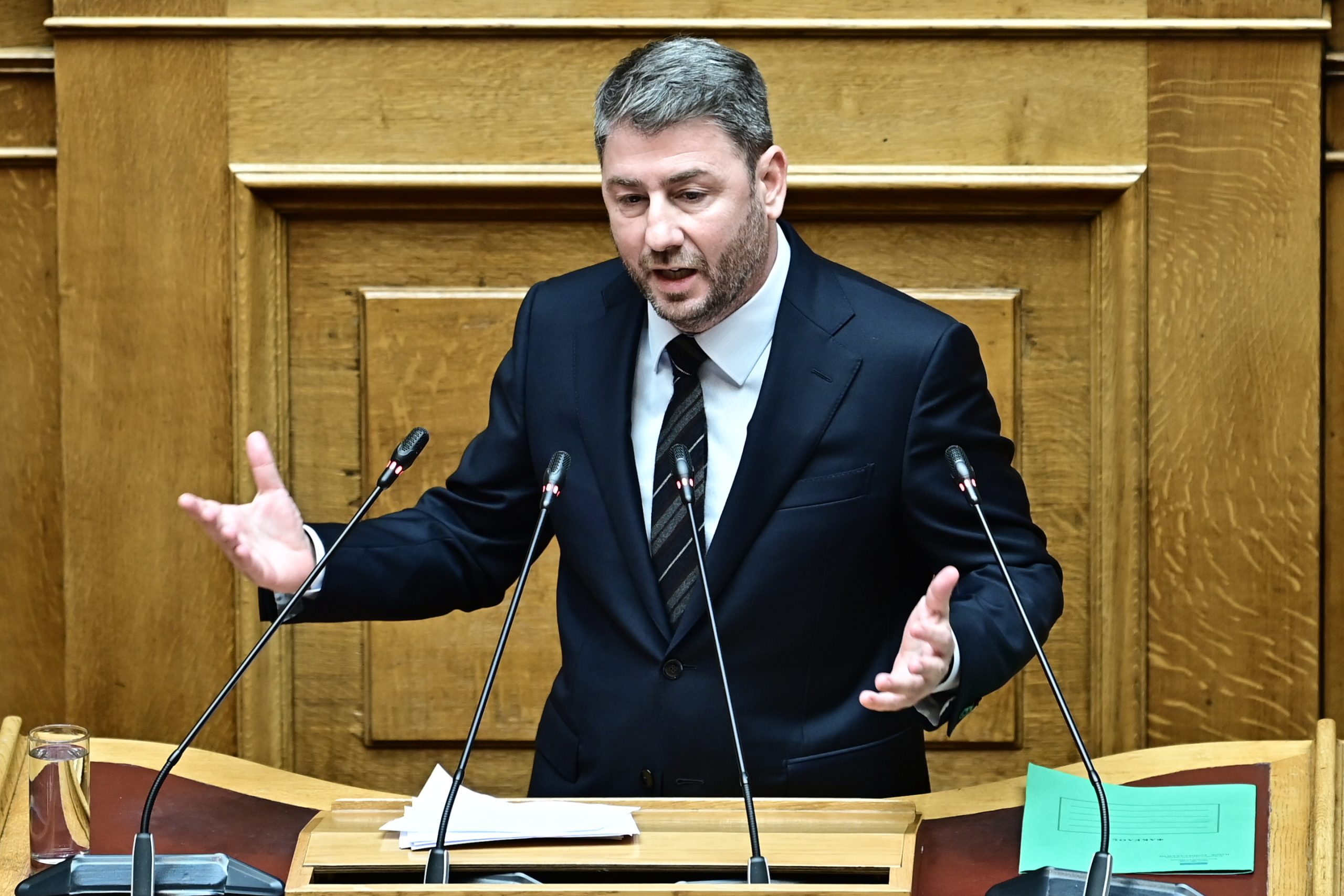 Νίκος Ανδρουλάκης μιλά στην Ολομέλεια της Βουλής για άμυνα και διαφάνεια