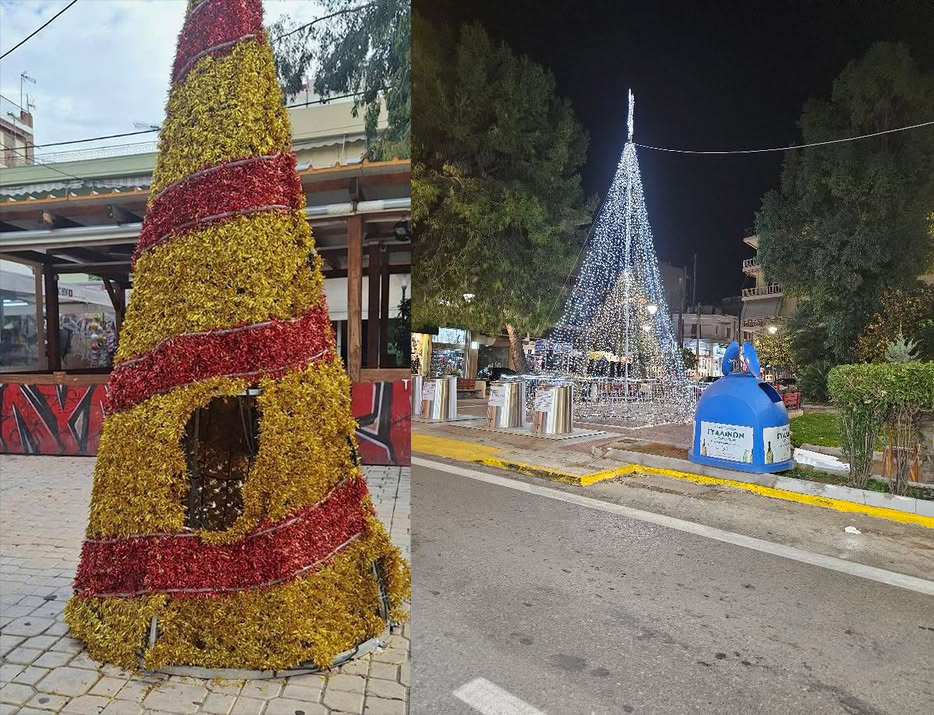 Χριστουγεννιάτικος στολισμός σε πλατεία Κερατσινίου-Δραπετσώνας