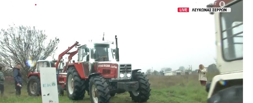 αγρότες στον Προμαχώνα μπλόκο Λευκώνας Σερρών