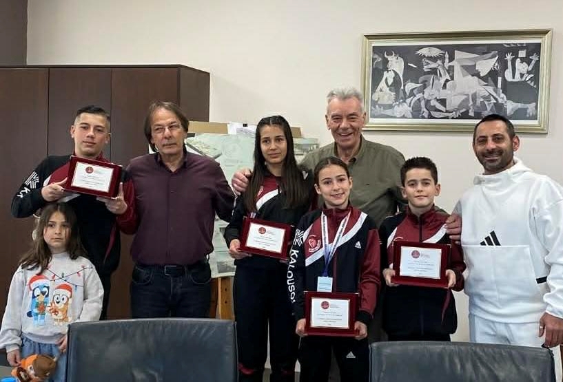 Κερατσίνι αθλητές τραμπολίνο βράβευση δήμος