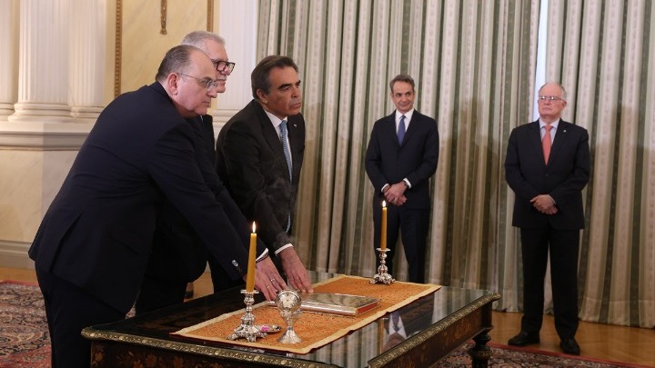 Ορκωμοσία υπουργών Προεδρικό Μέγαρο